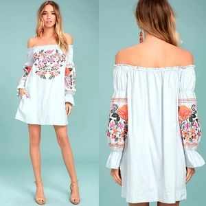 Free People Fleur Du Jour Off Shoulder Dress